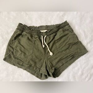 Olive Green Women's Casual Shorts